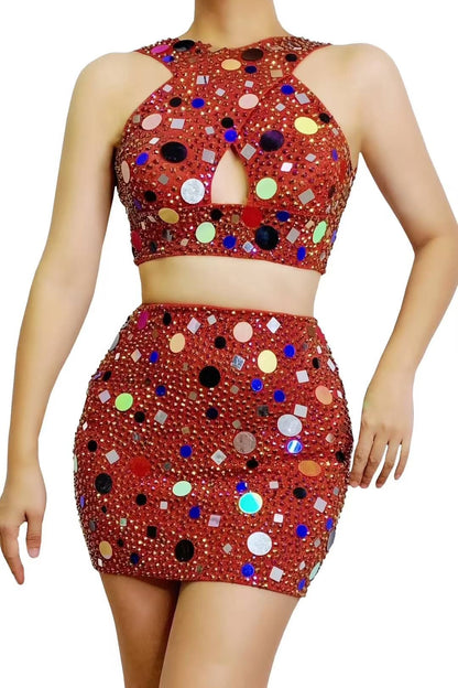 Red sprinkles dress