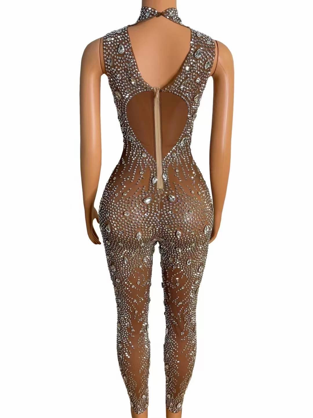 Touchy Bodysuit Silver and Brown