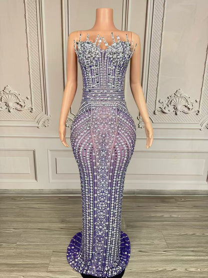 Crystal Curse Dress Purplish Blue