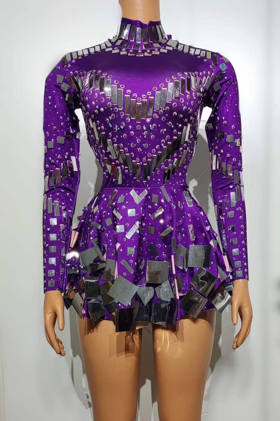 Disco Purple and Silver remix dress