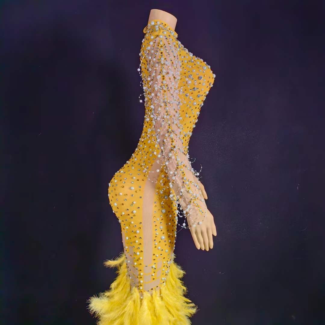 Lady Snatched Dress Yellow