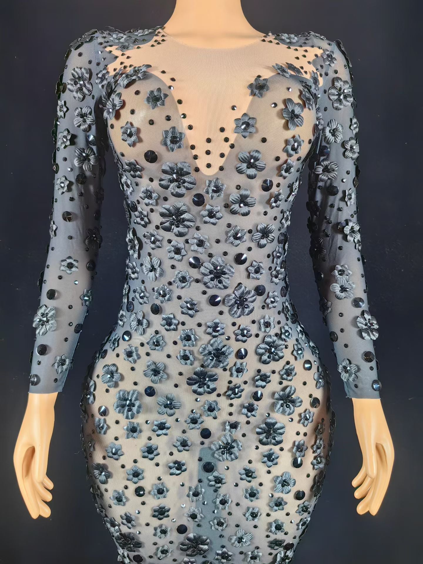 Flower GLORY Dress Black