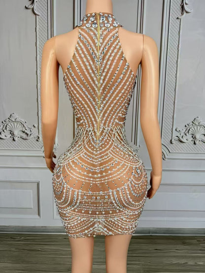 Stigma Dress white and clear