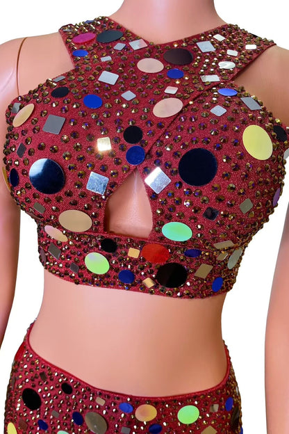 Red sprinkles dress