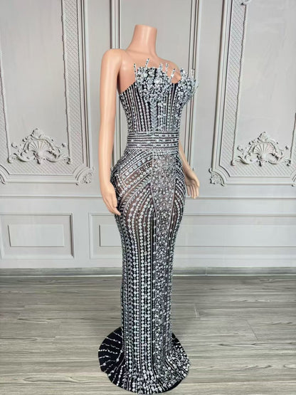 Crystal Curse Dress Black and Clear
