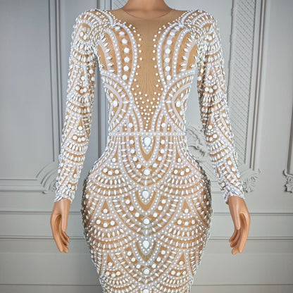 Crystal White on White  Dress