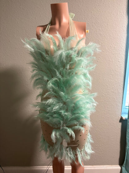 Baby Green Queen dress custom (knee length)