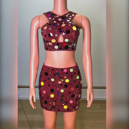 Red sprinkles dress