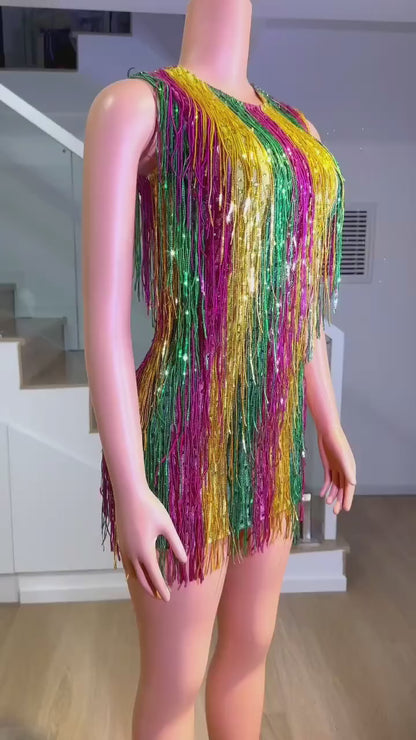 Rainbow short dress