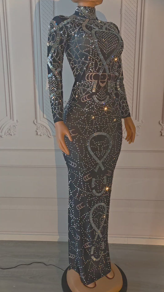 Black Crystal GLORY Dress