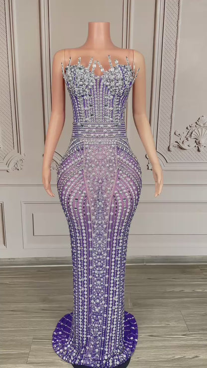 Crystal Curse Dress Purplish Blue
