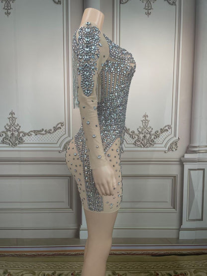 Tammy Dress Crystal Nude