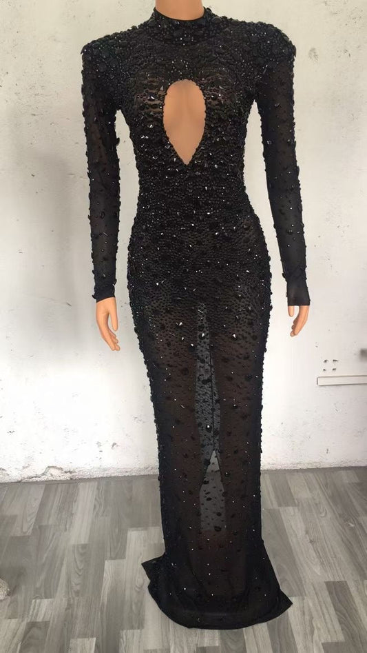 Tris long Dress Black