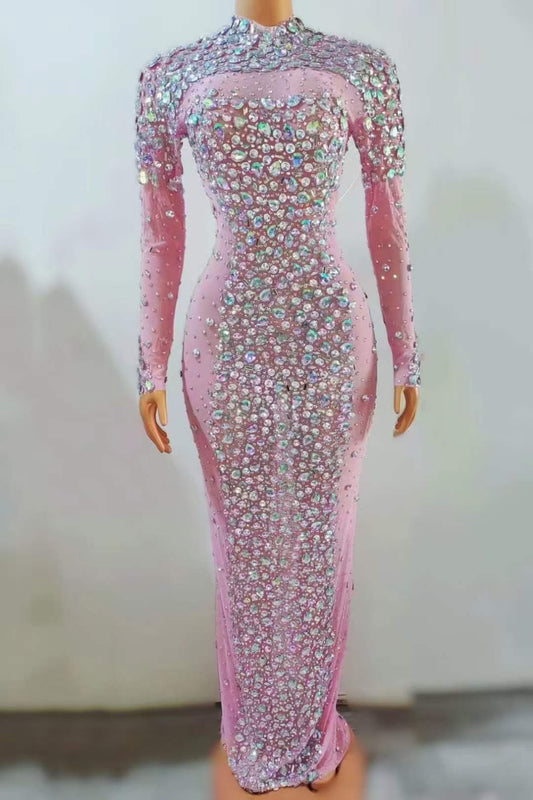 Alba Long Dress Pink