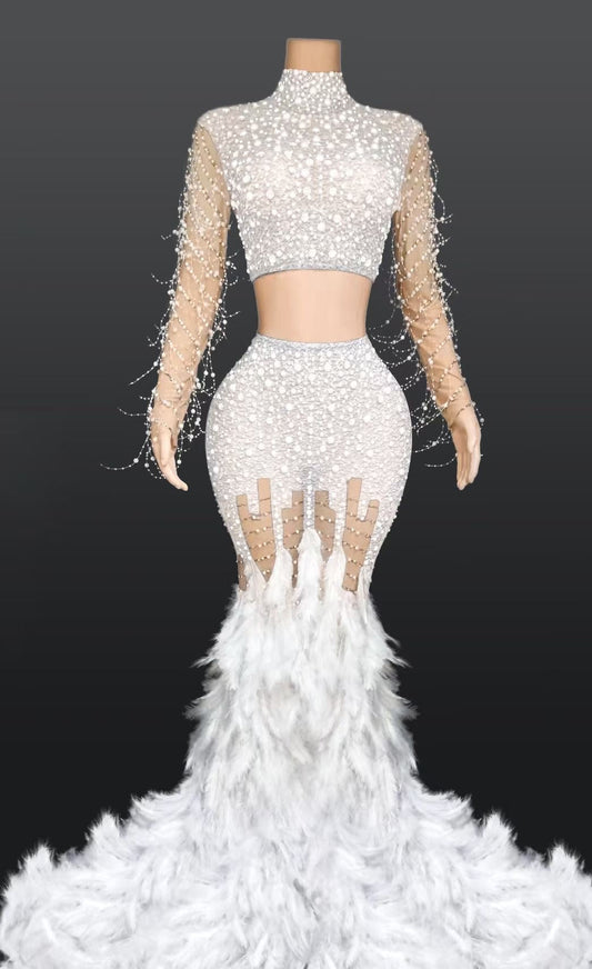 Snatched Dress White