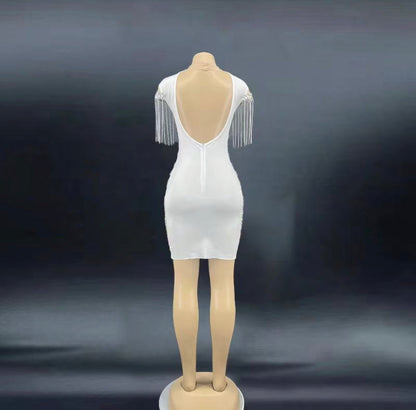 Promise Knee Length Dress white