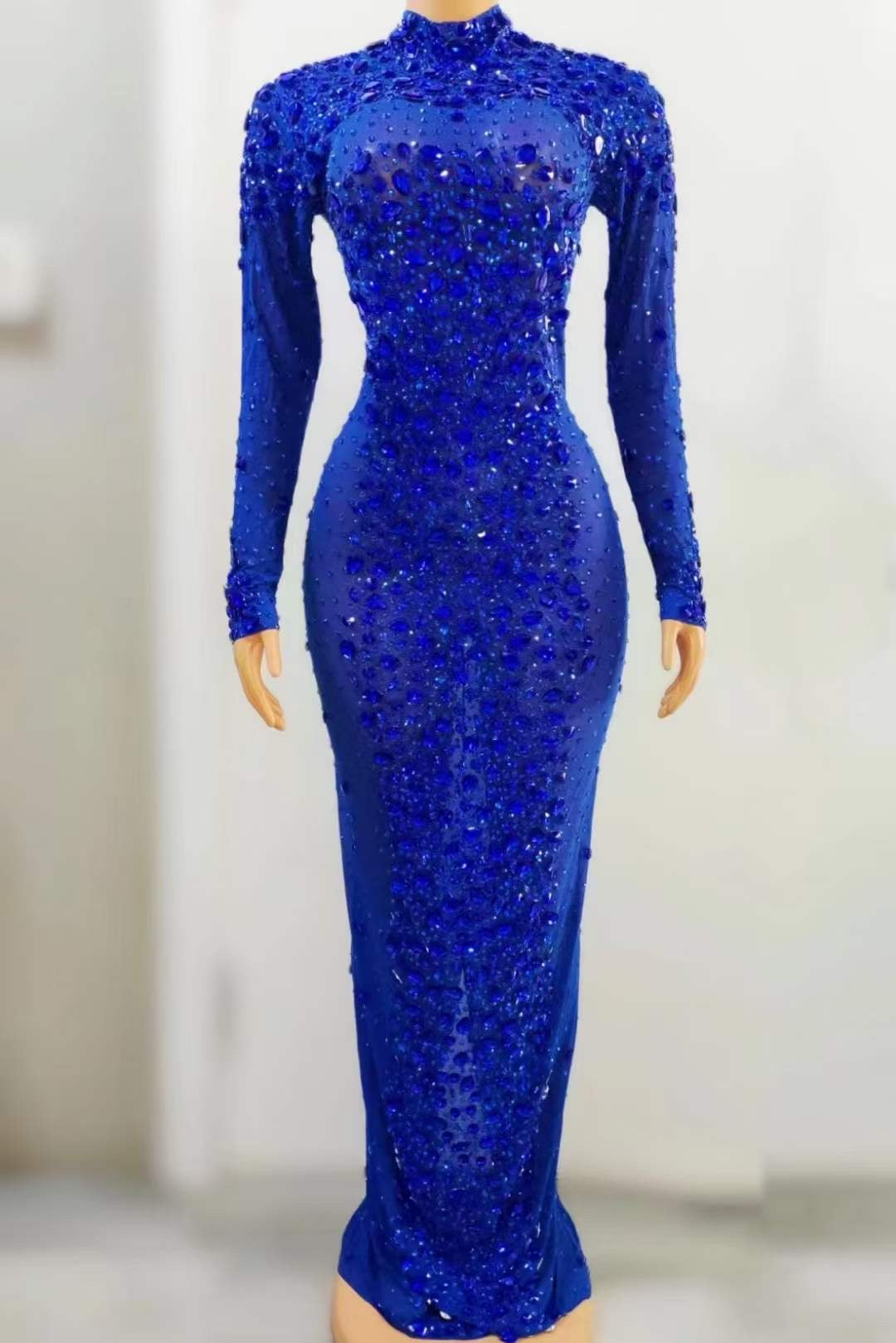 Alba Long Dress Blue