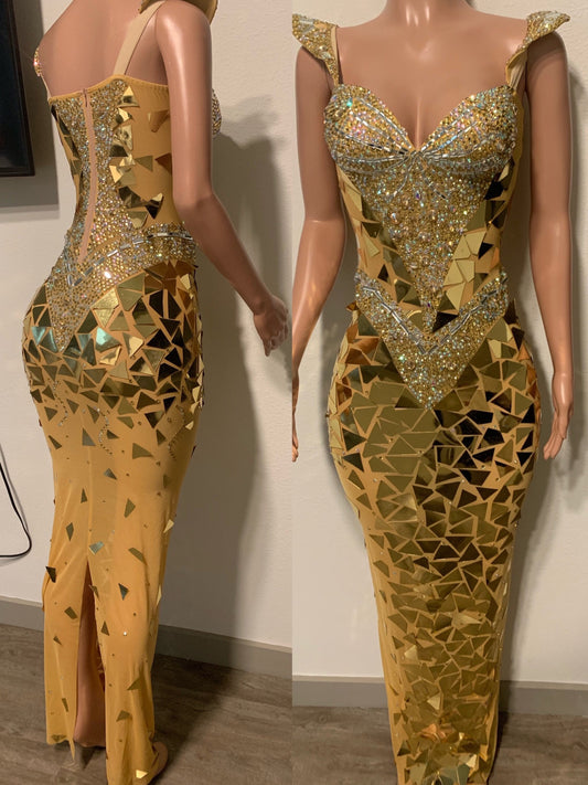 Nefertiti dress Gold Long
