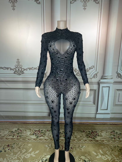 Tris Black Bodysuit
