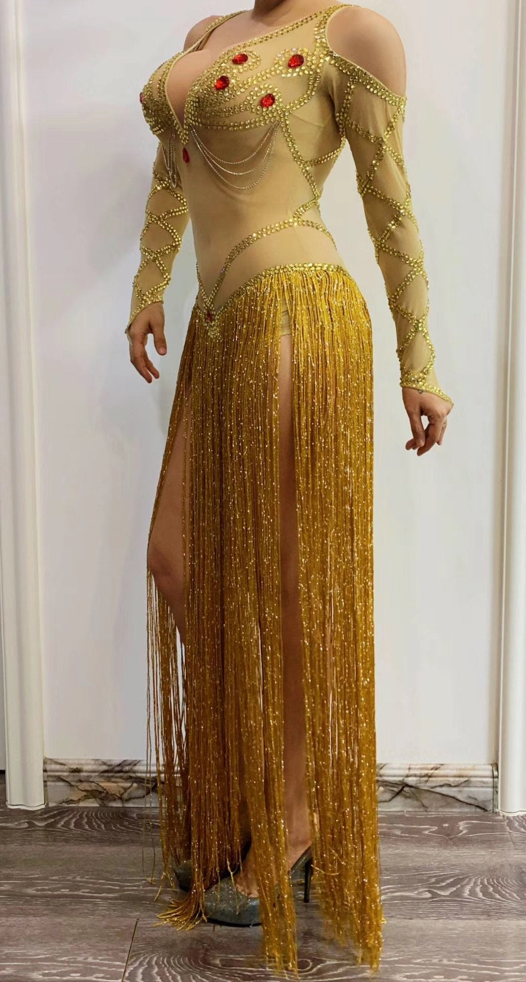Jasmine dress gold