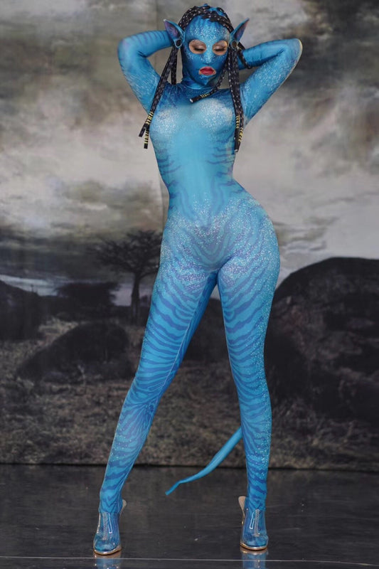 Avatar bodysuit party & events costume (women) Blue ready to ship