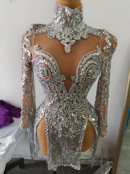 Night Flex Dress Silver – MY BEST FASHION DEALS