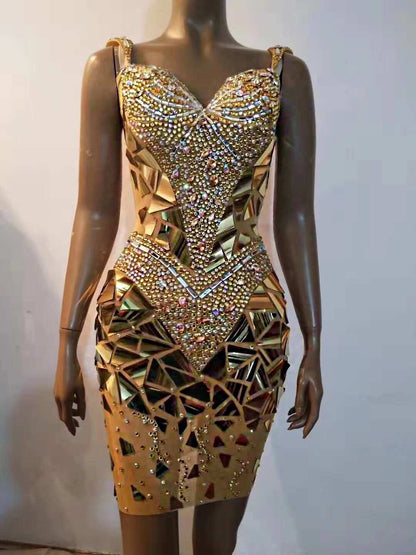 Nefertiti dress Gold short