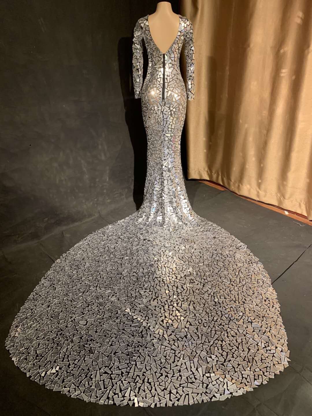Reflection gown non see-through custom