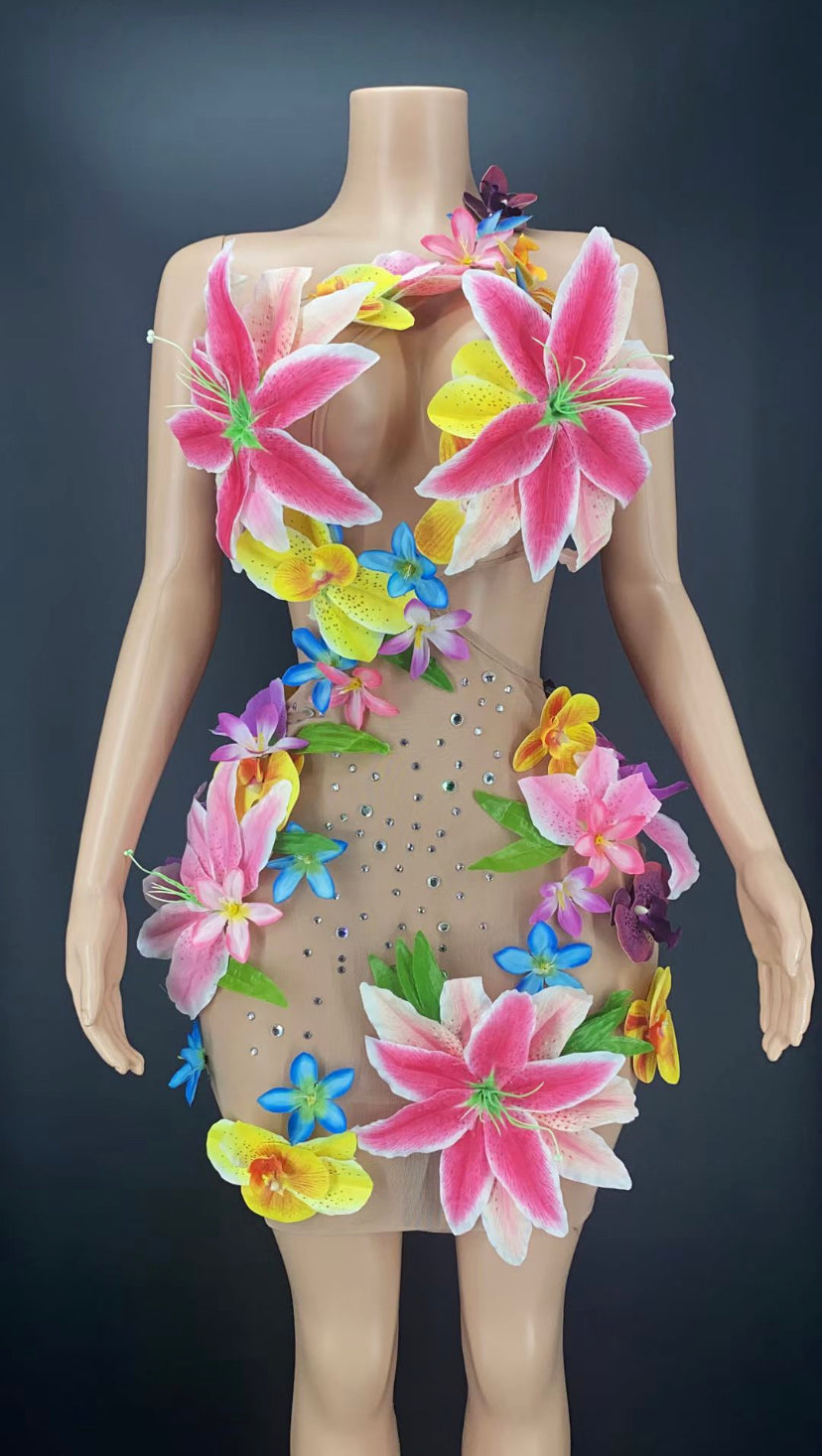 Adam and Eve Flower Dress Pink Non See-through Delayed 5 Days