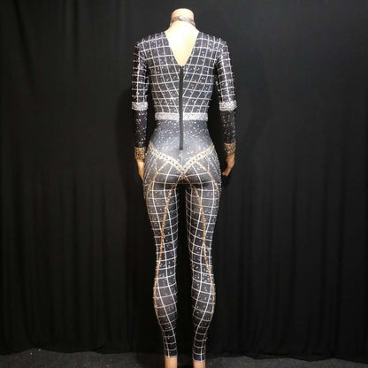 Future Bodysuit & Romper & leotard & crystal covered cape