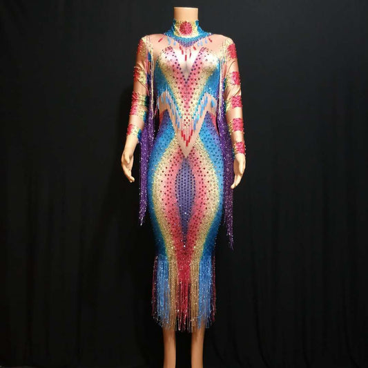 Arial Dress Blue With Breast Shadow